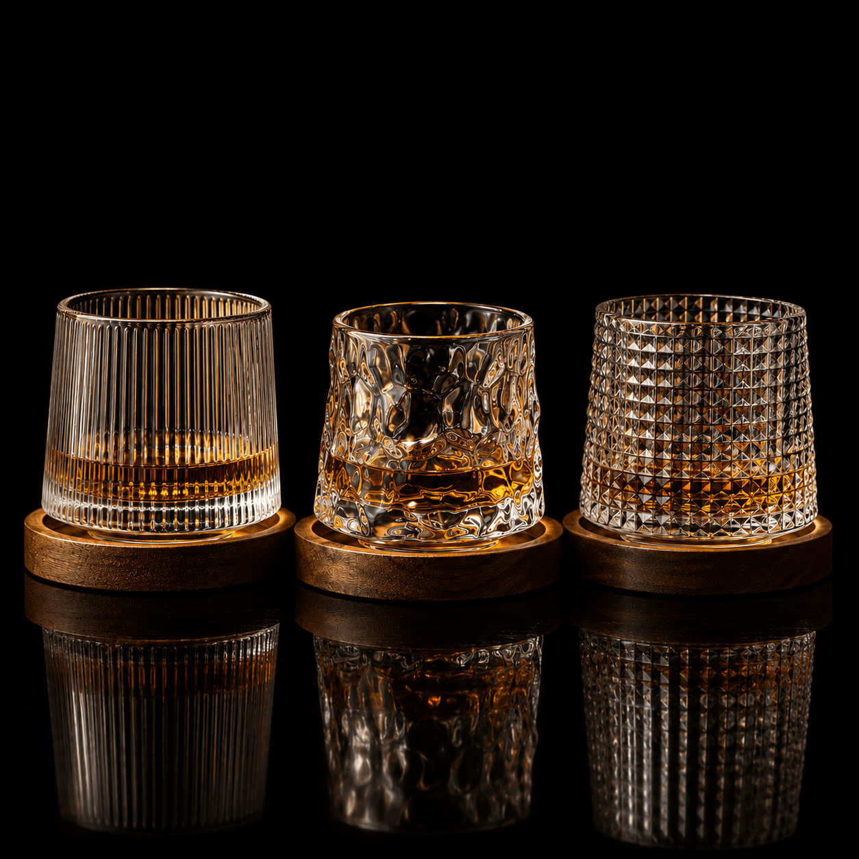 Rotating Whisky Glass Set — Aureon Glass