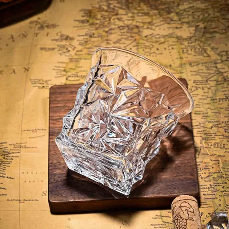 Faceted Crystal-Clear Glass Tumbler — Aureon Glass