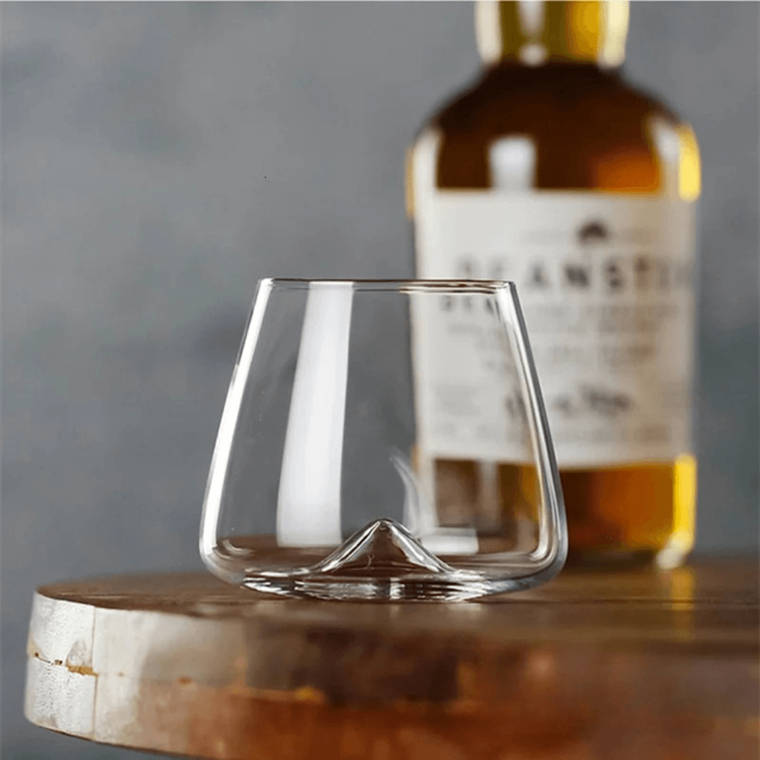 Mountain Base Crystal Tumbler — Aureon Glass