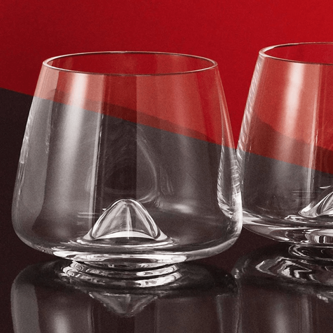 Mountain Base Crystal Tumbler — Aureon Glass